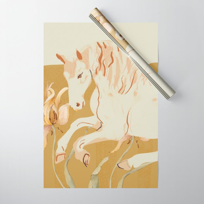 Minimal Abstract Art Horse Wrapping Paper Gallery Image 1