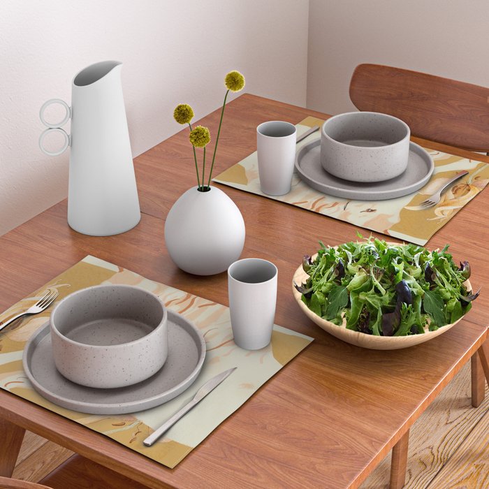 Minimal Abstract Art Horse Placemat Gallery Image 2