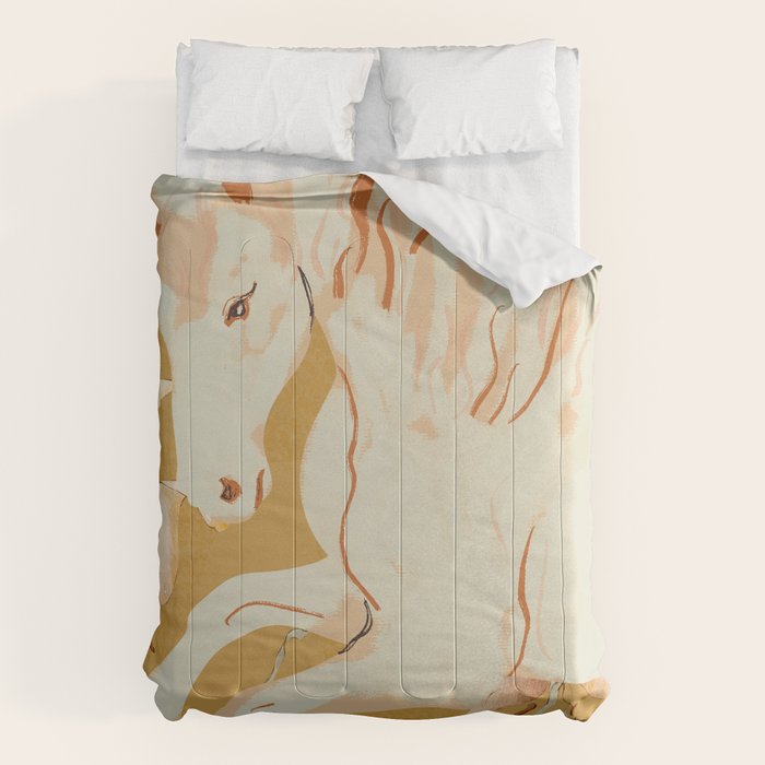 Minimal Abstract Art Horse Comforter Gallery Image 6