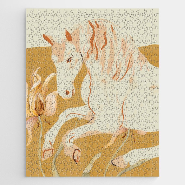 Minimal Abstract Art Horse Jigsaw Puzzle Gallery Image 1