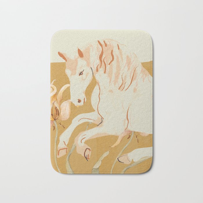Minimal Abstract Art Horse Bath Mat Gallery Image 1