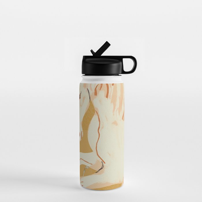 Minimal Abstract Art Horse Water Bottle Gallery Image 1