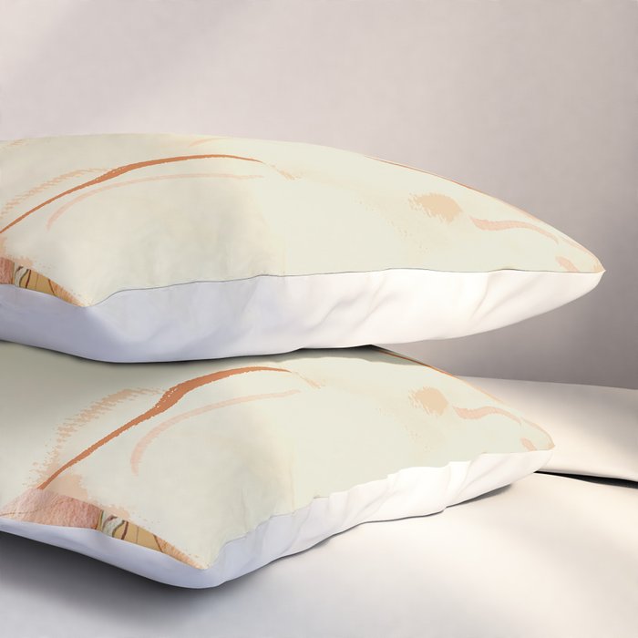 Minimal Abstract Art Horse Pillow Sham Gallery Image 3