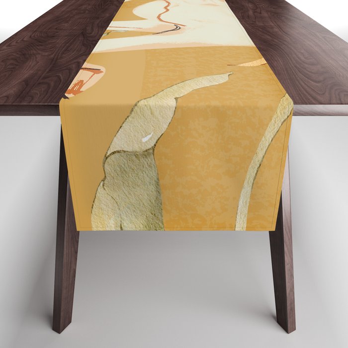 Minimal Abstract Art Horse Table Runner Gallery Image 1