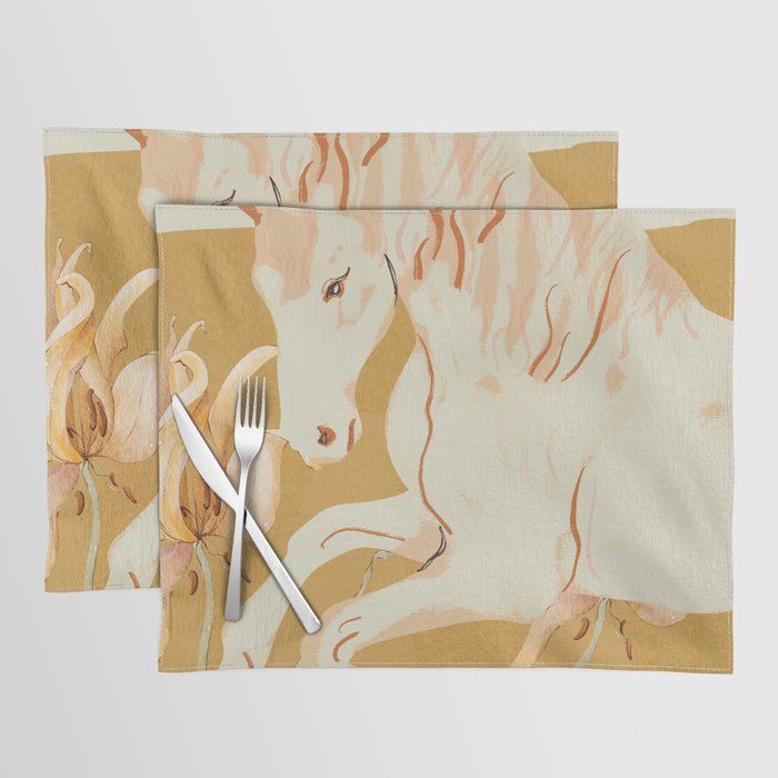 Minimal Abstract Art Horse Placemat Gallery Image 1
