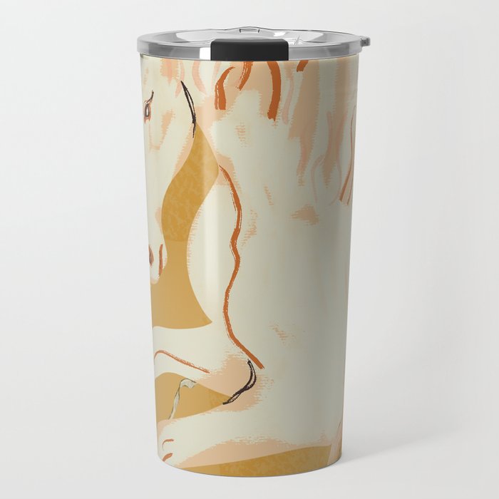 Minimal Abstract Art Horse Travel Mug Gallery Image 1