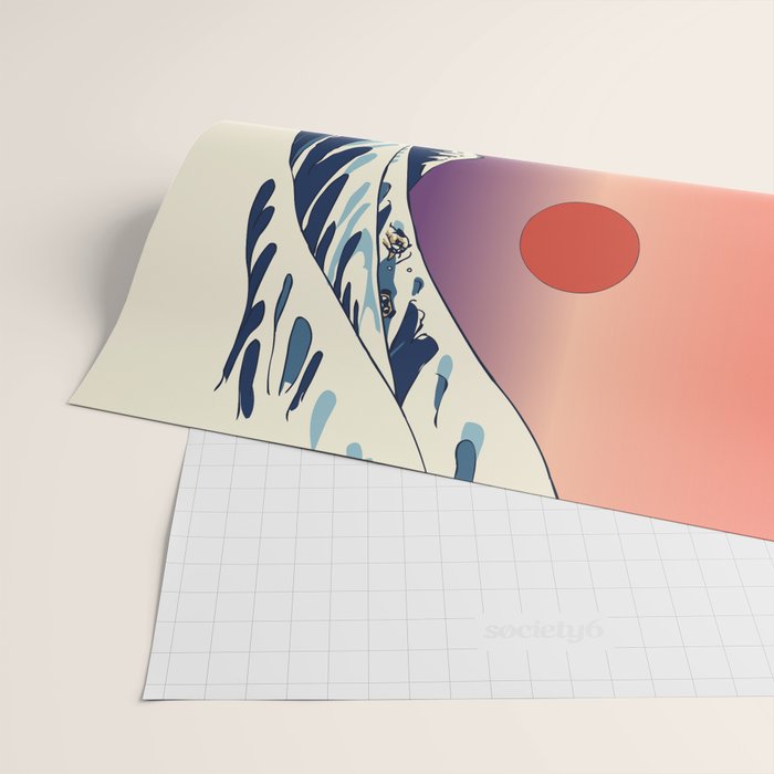 The Great Wave of Pug Wrapping Paper Gallery Image 2