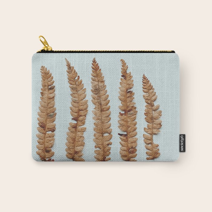 Deconstructed Fern x Minimalist botanical leaf autumn photograph Carry All Pouch Gallery Image 1
