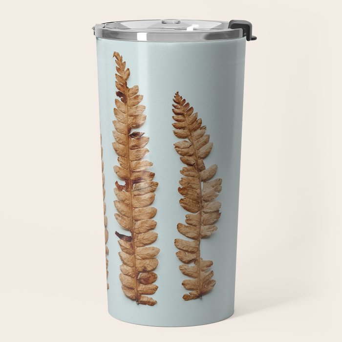 Deconstructed Fern x Minimalist botanical leaf autumn photograph Travel Mug Gallery Image 2
