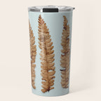 Deconstructed Fern x Minimalist botanical leaf autumn photograph Travel Mug Gallery Image 1