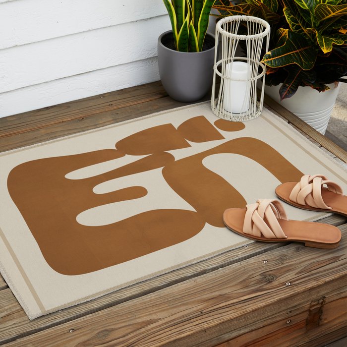 Modern Abstract Minimal Shapes 34 Outdoor Rug Gallery Image 2