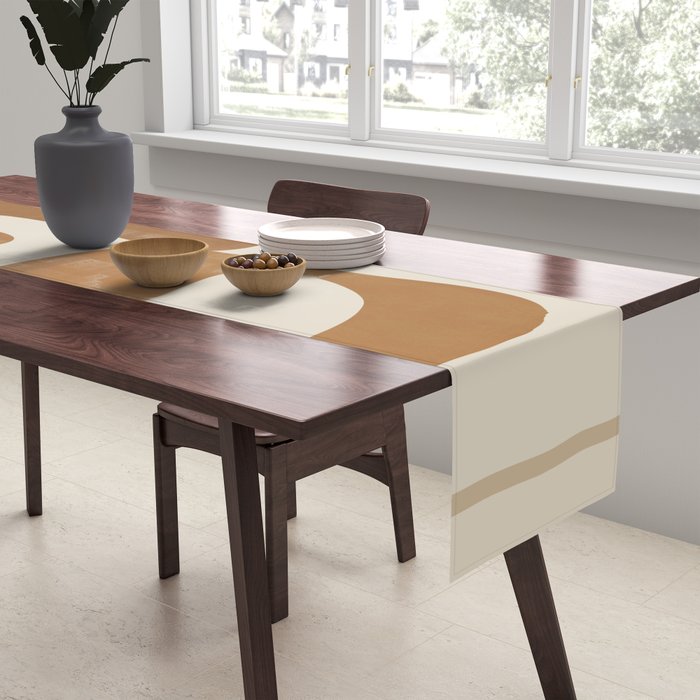 Modern Abstract Minimal Shapes 34 Table Runner Gallery Image 2