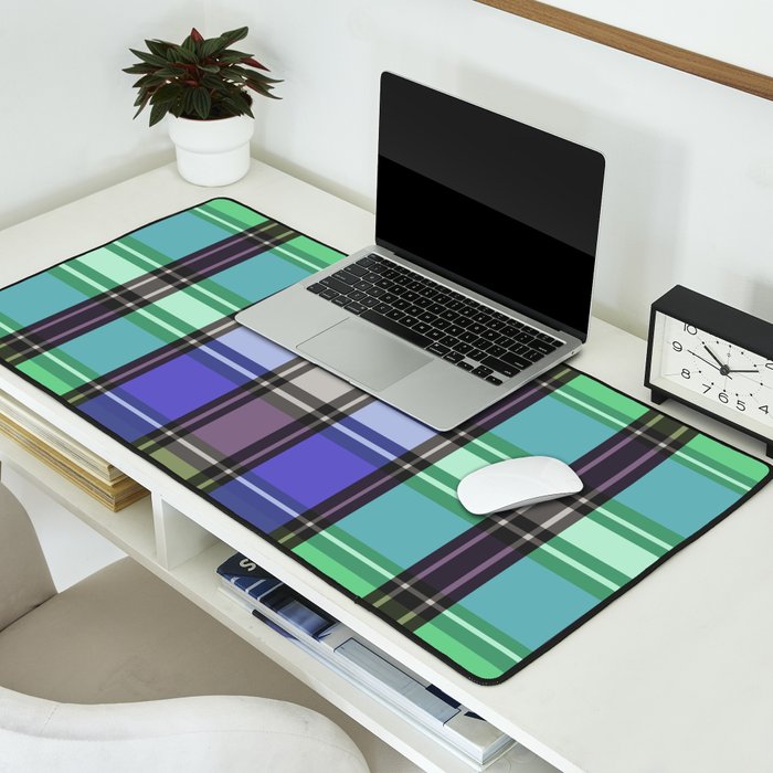 Fusion Colorful Toned Grids B Desk Mat Gallery Image 2