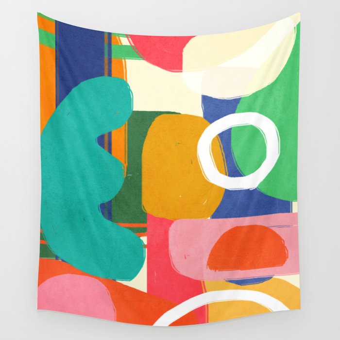 Modern Abstract Shape 02 Wall Tapestry Gallery Image 1