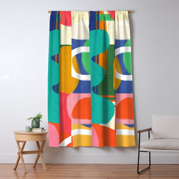 Modern Abstract Shape 02 Window Curtain Gallery Image 5