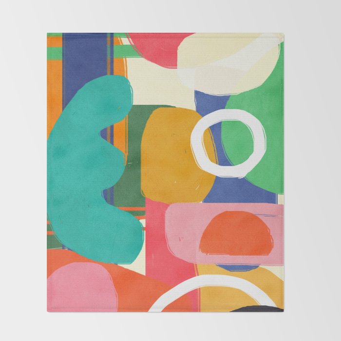 Modern Abstract Shape 02 Throw Blanket Gallery Image 2