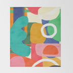 Modern Abstract Shape 02 Throw Blanket Gallery Image 2