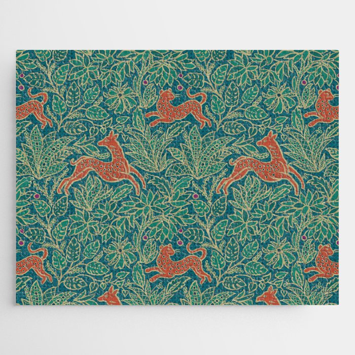 Jungle Fawn and Cat Jigsaw Puzzle Gallery Image 1