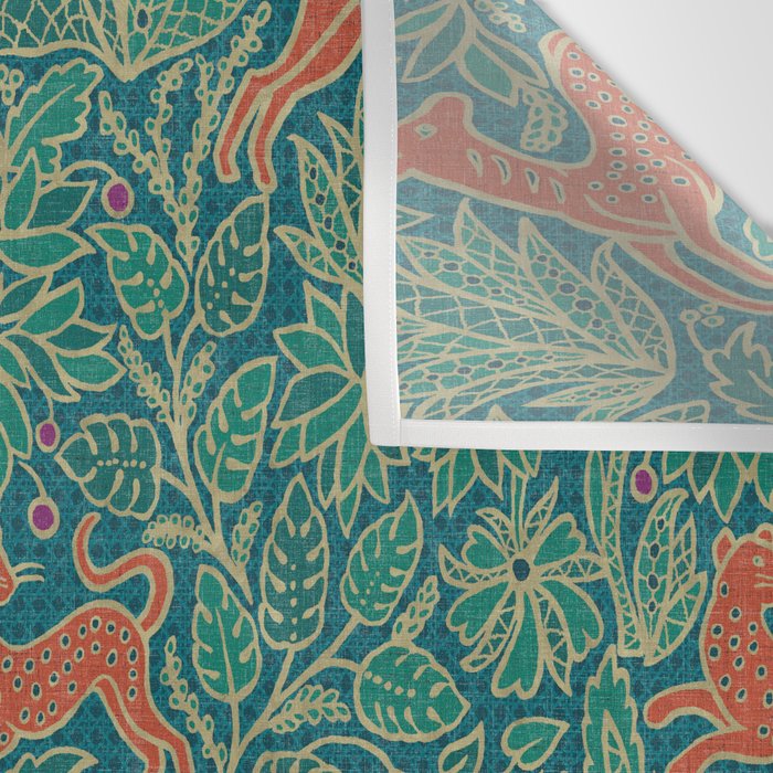 Jungle Fawn and Cat Wall Tapestry Gallery Image 3