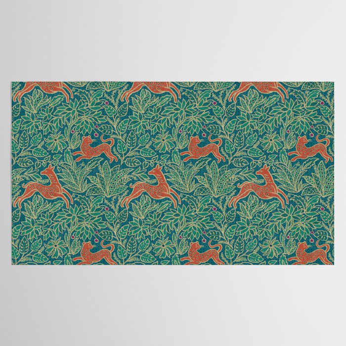 Jungle Fawn and Cat Tablecloth Gallery Image 2