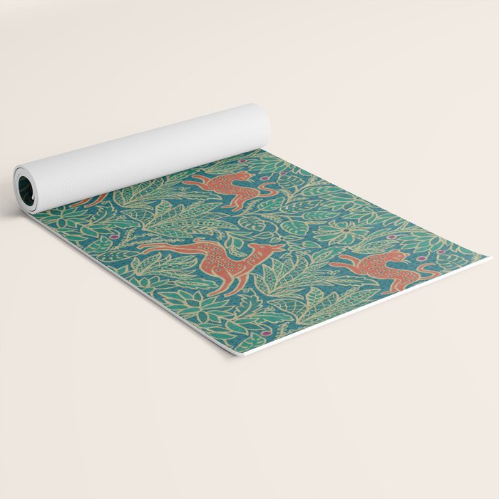 Jungle Fawn and Cat Yoga Mat Gallery Image 2