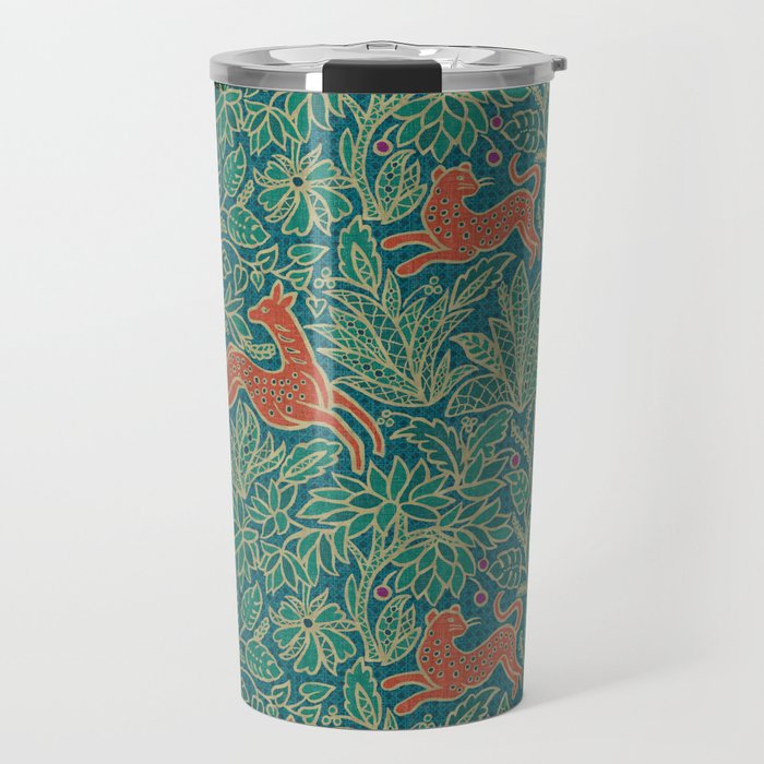 Jungle Fawn and Cat Travel Mug Gallery Image 1