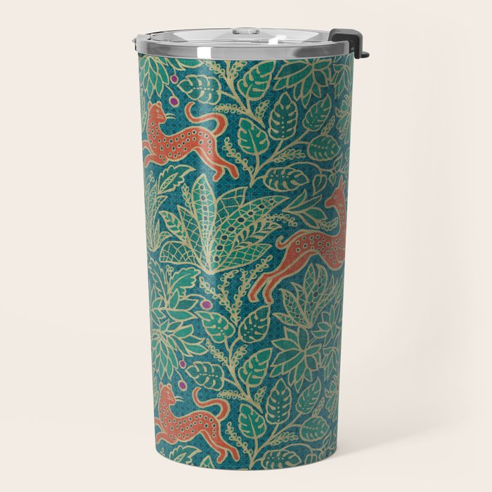 Jungle Fawn and Cat Travel Mug Gallery Image 2