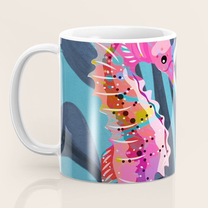 Colorful Seahorses Art 1 Coffee Mug Gallery Image 3