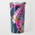 Colorful Seahorses Art 1 Travel Mug Gallery Image 2