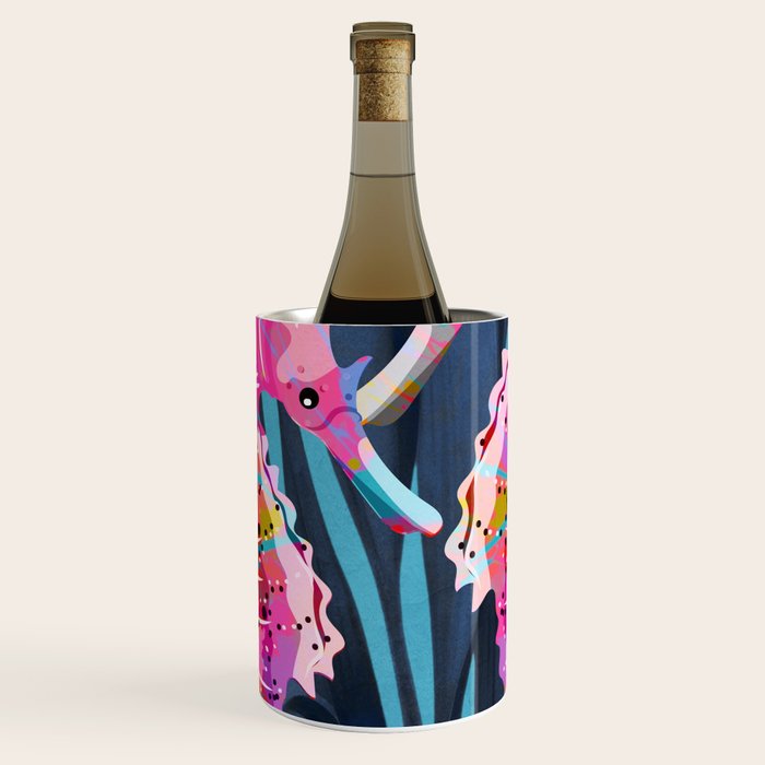 Colorful Seahorses Art 1 Wine Chiller Gallery Image 1