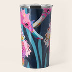 Colorful Seahorses Art 1 Travel Mug Gallery Image 1