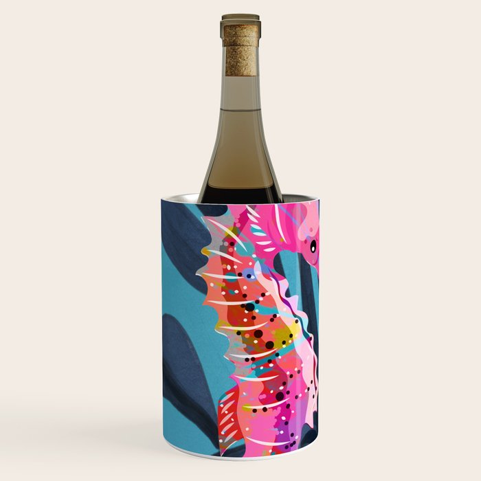 Colorful Seahorses Art 1 Wine Chiller Gallery Image 2