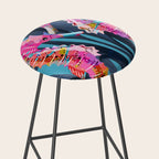 Colorful Seahorses Art 1 Stool Gallery Image 2