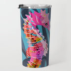Colorful Seahorses Art 1 Travel Mug Gallery Image 3
