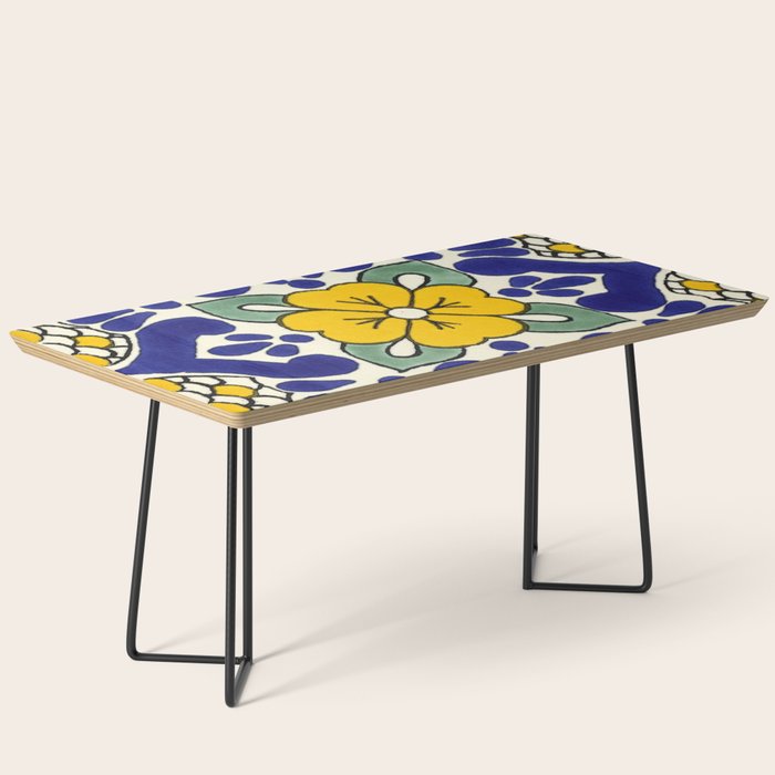 talavera mexican tile in yellow Coffee Table Gallery Image 1