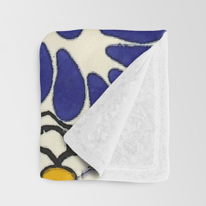 talavera mexican tile in yellow Throw Blanket Gallery Image 3