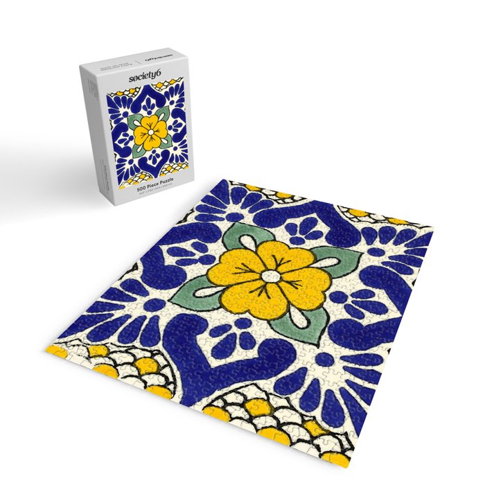talavera mexican tile in yellow Jigsaw Puzzle Gallery Image 2