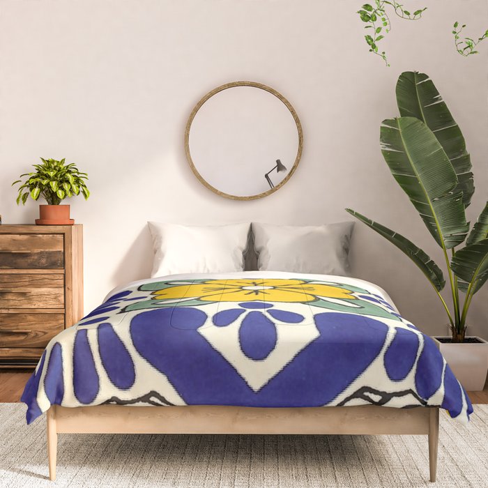 talavera mexican tile in yellow Comforter Gallery Image 3
