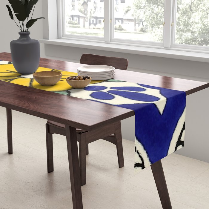 talavera mexican tile in yellow Table Runner Gallery Image 2