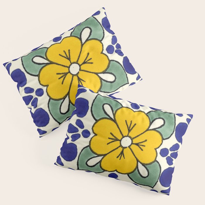 talavera mexican tile in yellow Pillow Sham Gallery Image 3