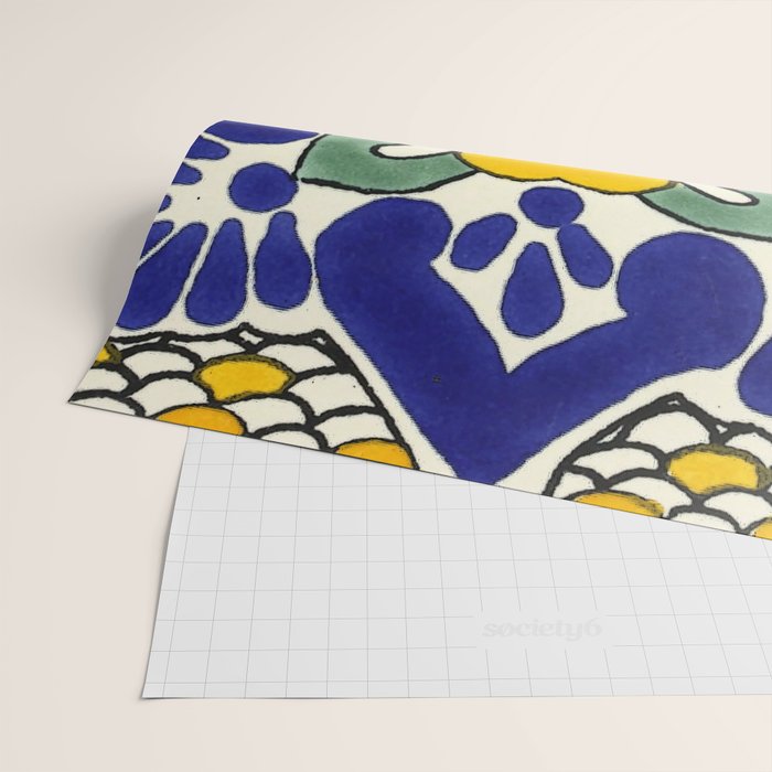 talavera mexican tile in yellow Wrapping Paper Gallery Image 2