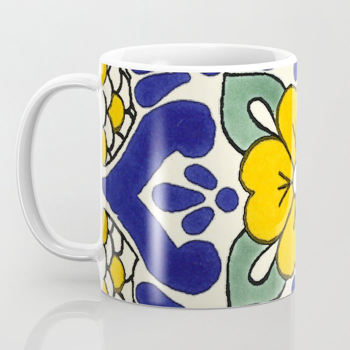talavera mexican tile in yellow Coffee Mug Gallery Image 3