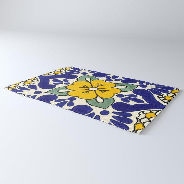 talavera mexican tile in yellow Rug Gallery Image 3