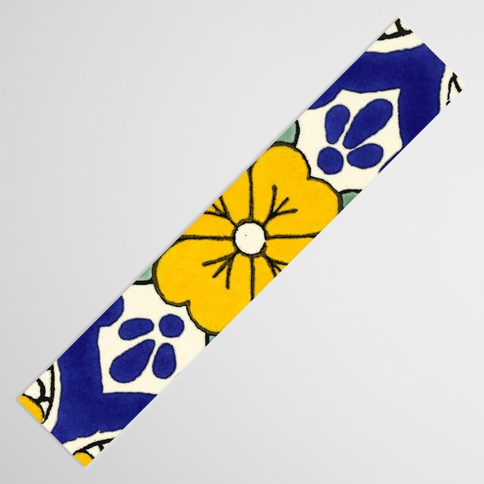 talavera mexican tile in yellow Table Runner Gallery Image 3