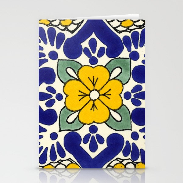talavera mexican tile in yellow Stationery Card Gallery Image 2