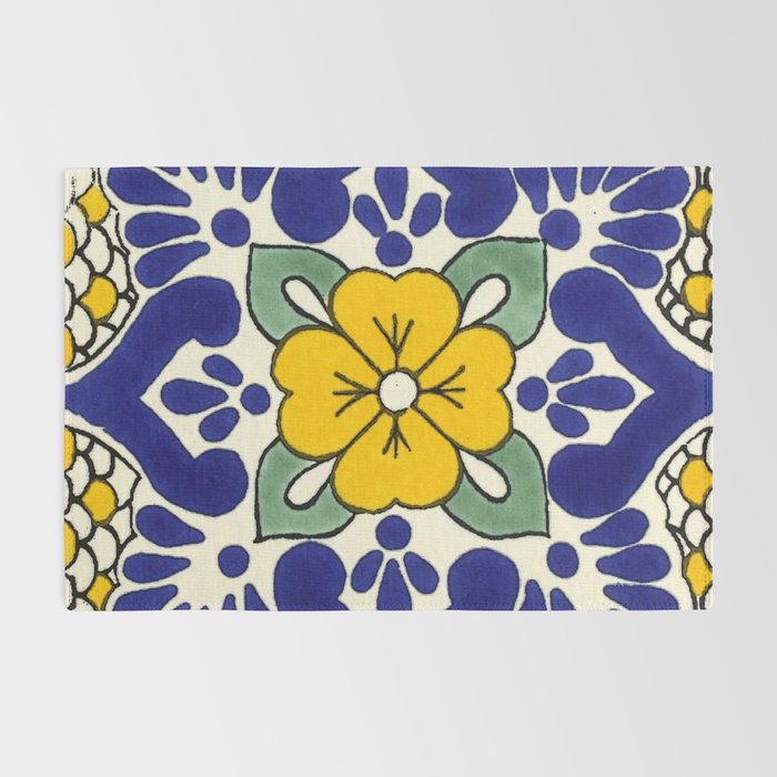 talavera mexican tile in yellow Rug Gallery Image 2