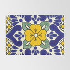 talavera mexican tile in yellow Rug Gallery Image 2