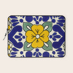 talavera mexican tile in yellow Laptop Sleeve Gallery Image 1
