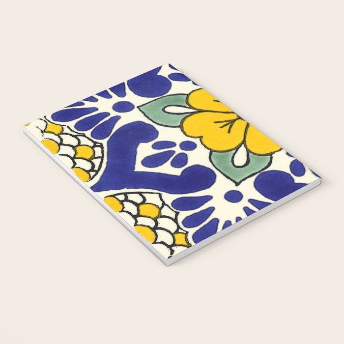 talavera mexican tile in yellow Notebook Gallery Image 3
