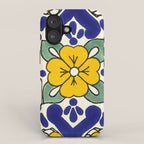 talavera mexican tile in yellow iPhone Case Gallery Image 1